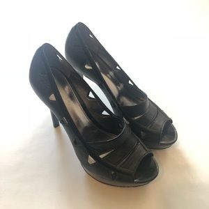 CALVIN KLEIN “Rikki” Black Stiletto Heels